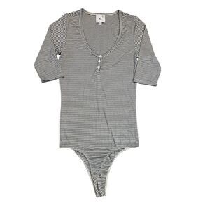 G. Label Goop Annika Mid-sleeve Henley Bodysuit Medium